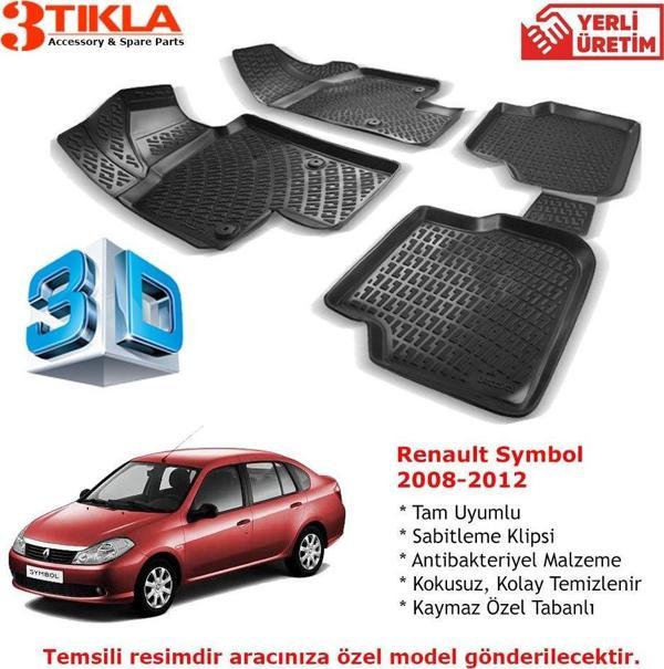 Renault Symbol 2008-2012 Premium 3D Havuzlu Paspas Seti - Image 1