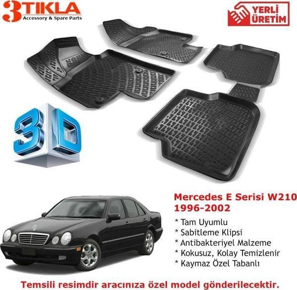 Mercedes E Serisi W210 1996-2002 Premium 3D Havuzlu Paspas Seti - Image 1