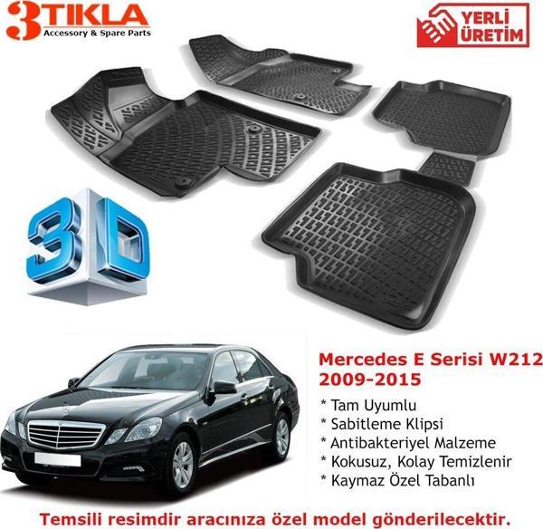 Mercedes E Serisi W212 2009-2015 Premium 3D Havuzlu Paspas Seti - Image 1