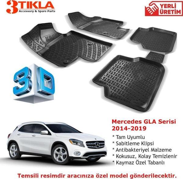 Mercedes GLA Serisi 2014-2019 Premium 3D Havuzlu Paspas Seti - Image 1