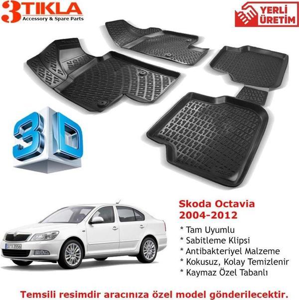 Skoda Octavia 2004-2012 Premium 3D Havuzlu Paspas Seti - Image 1