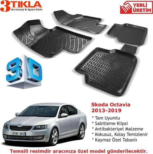 Skoda Octavia 2013-2019 Premium 3D Havuzlu Paspas Seti - Image 1