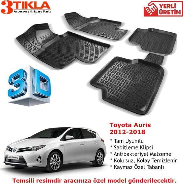 Toyota Auris 2012-2018 Premium 3D Havuzlu Paspas Seti - Image 1