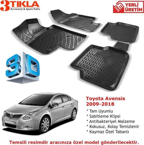 Toyota Avensis 2009-2018 Premium 3D Havuzlu Paspas Seti - Image 1