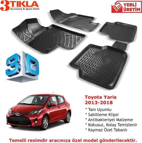Toyota Yaris 2013-2018 Premium 3D Havuzlu Paspas Seti - Image 1