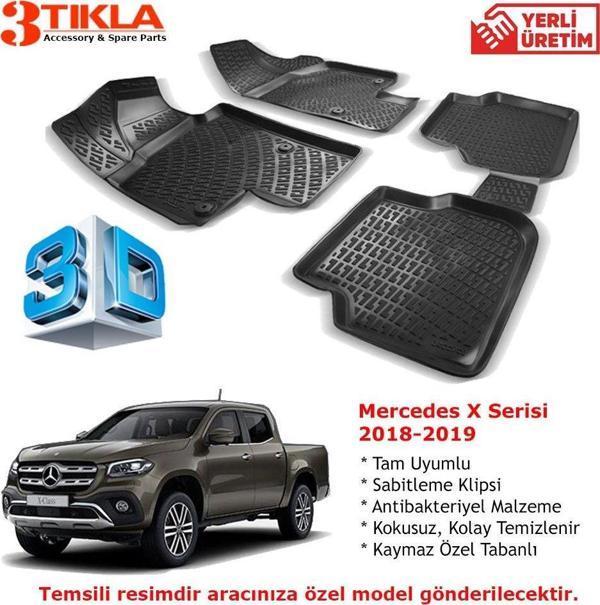 Mercedes X Serisi 2018-2019 Premium 3D Havuzlu Paspas Seti - Image 1