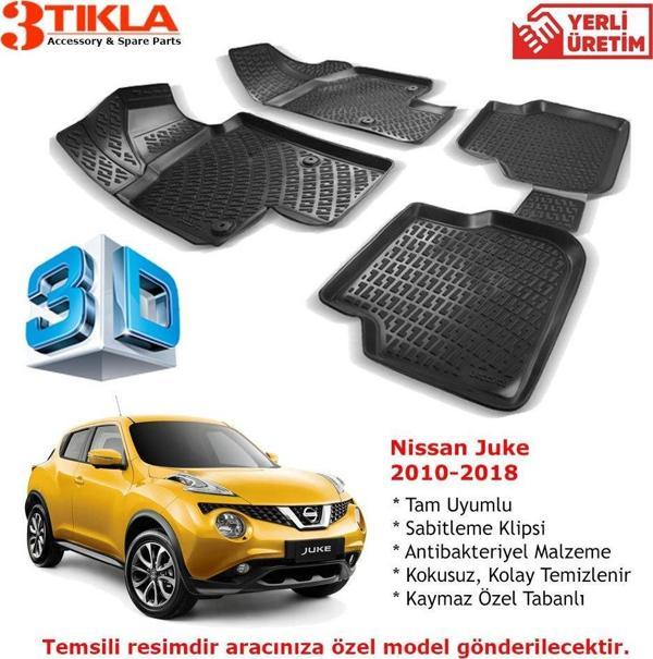 Nissan Juke 2010-2018 Premium 3D Havuzlu Paspas Seti - Image 1