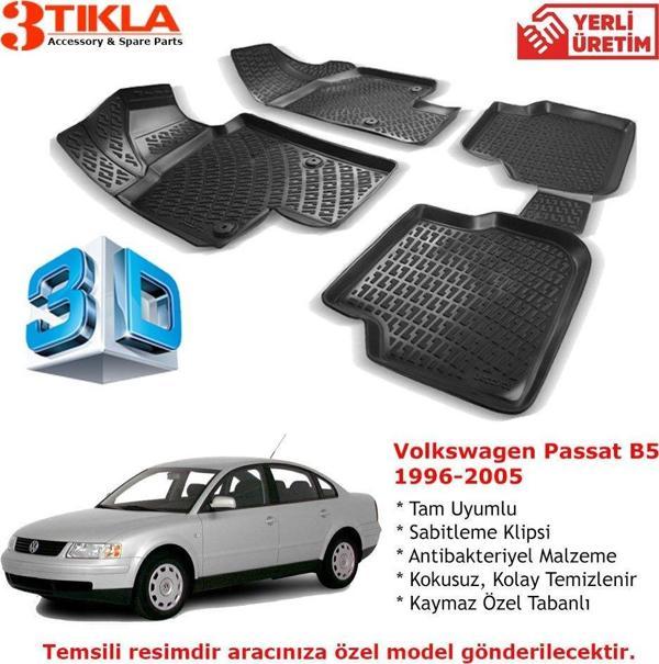 Volkswagen Passat 1996-2005 Premium 3D Havuzlu Paspas Seti - Image 1