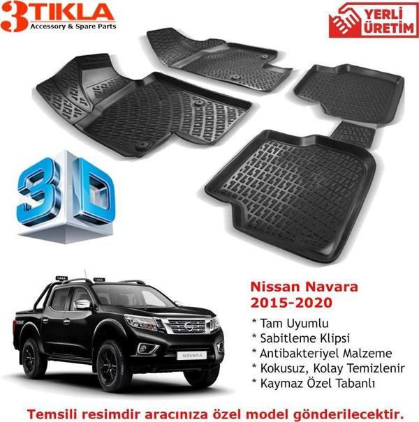 Nissan Navara 2015-2020 Premium 3D Havuzlu Paspas Seti - Image 1