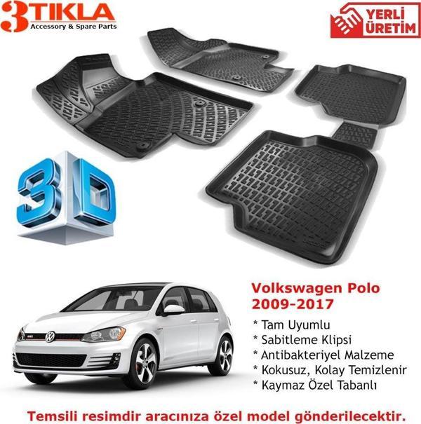 Volkswagen Polo 2009-2017 Premium 3D Havuzlu Paspas Seti - Image 1