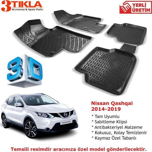 Nissan Qashqai 2014-2020 Premium 3D Havuzlu Paspas Seti - Image 1