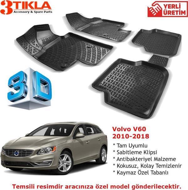 Volvo V60 2010-2018 Premium 3D Havuzlu Paspas Seti - Image 1
