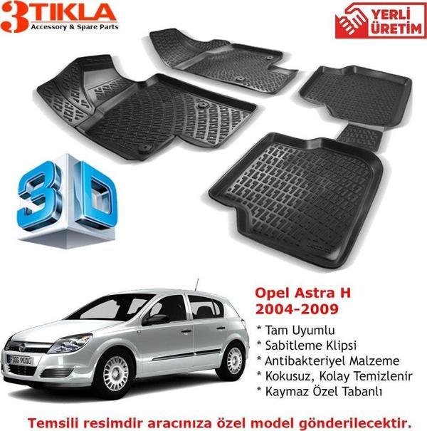 Opel Astra H HB 2004-2009 Premium 3D Havuzlu Paspas Seti - Image 1