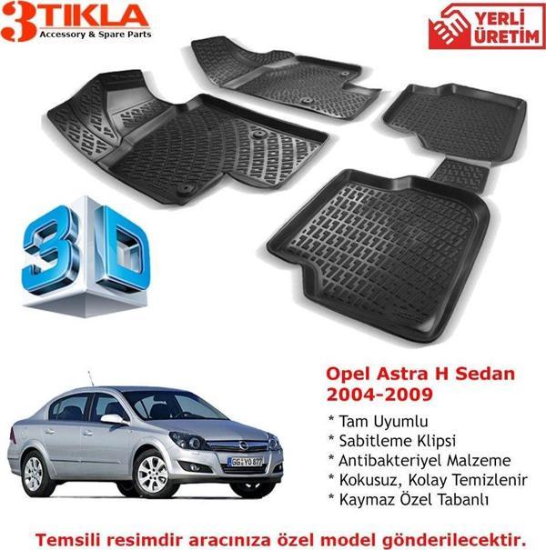 Opel Astra H Sedan 2004-2009 Premium 3D Havuzlu Paspas Seti - Image 1