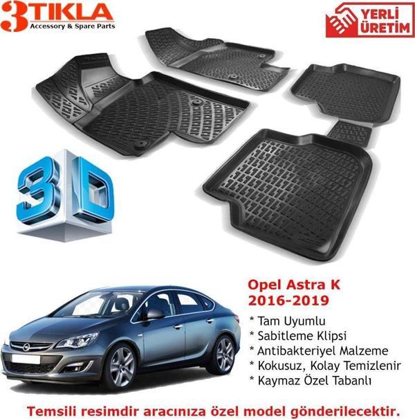 Opel Astra K 2016-2019 Premium 3D Havuzlu Paspas Seti - Image 1