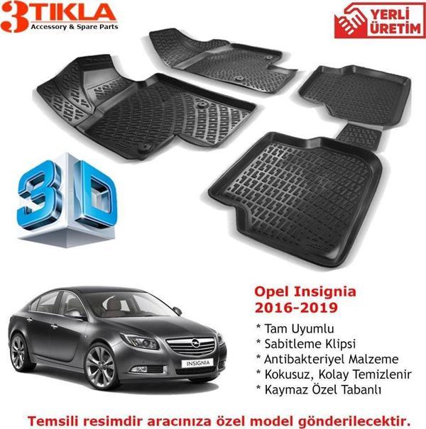 Opel Insignia 2016-2019 Premium 3D Havuzlu Paspas Seti - Image 1