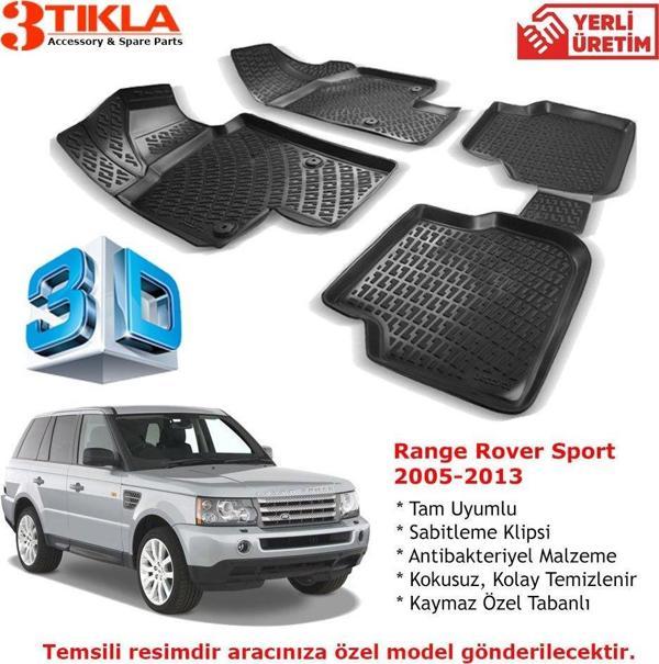 Range Rover Sport 2005-2013 Premium 3D Havuzlu Paspas Seti - Image 1