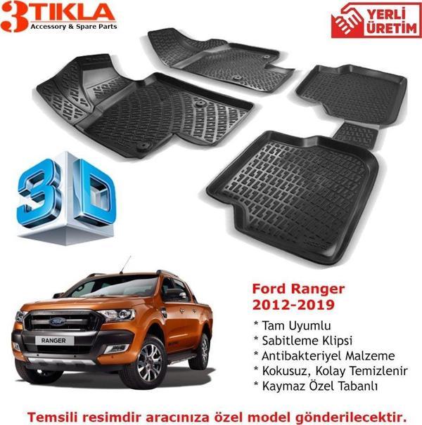 Ranger 2012-2019 Premium 3D Havuzlu Paspas Seti - Image 1