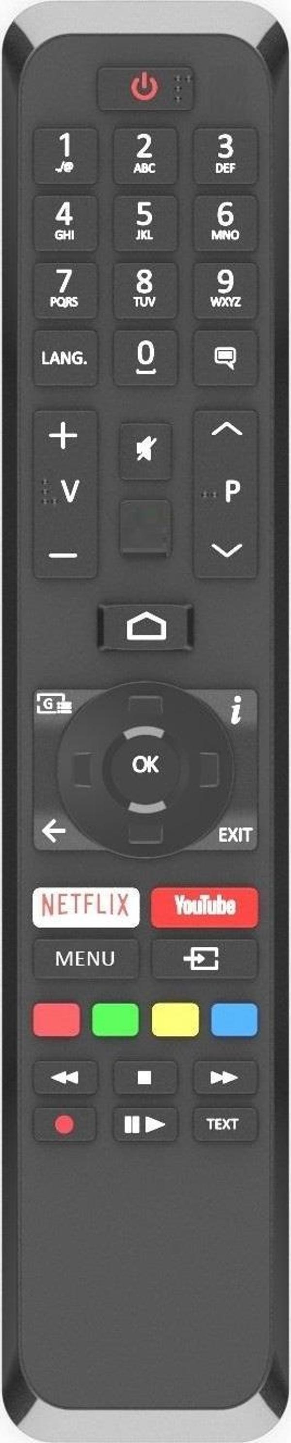 Techwood 43TEC9500UA Uyumlu Android Tv Kumanda-Mikrofonsuz - Image 1