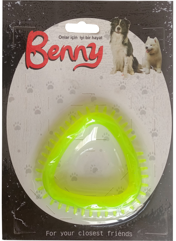 Benny Köpek Oyuncağı Üçgen 8 x 8.5 cm Sarı - Image 1