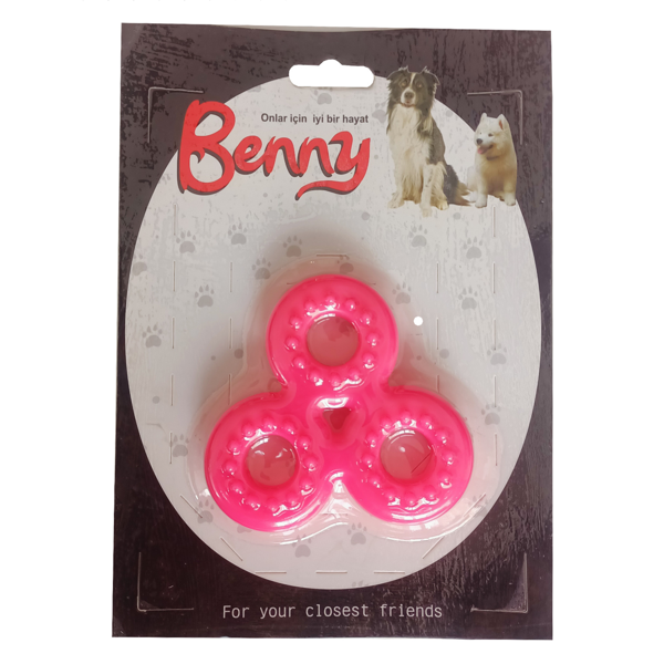 Benny Köpek Oyuncağı Üçlü Halka 9 x 9 cm Pembe - Image 1