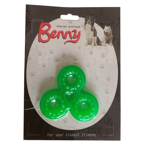 Benny Köpek Oyuncağı Üçlü Halka 9 x 9 cm Yeşil - Image 1