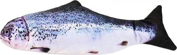 Benekli Peluş Balık Çanlı Kedi Oyuncağı 6-20 cm Mavi - Image 1