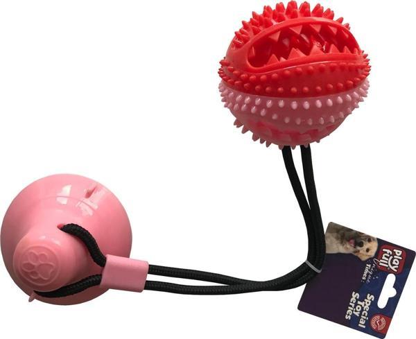Playfull Yapışkanlı Ödül Hazneli Köpek Oyuncağı 7x9x54 Cm Pembe - Image 1