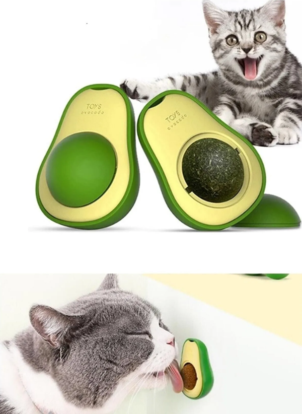 Avokado Şeklinde Catnipli Doğal Kedi Yalama Topu 6 Cm - Image 1