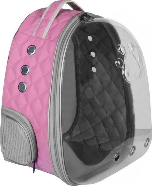 Markapet Kapitone Astronot Kedi Köpek Taşıma Çantası 28*32*40 cm Pembe - Image 1