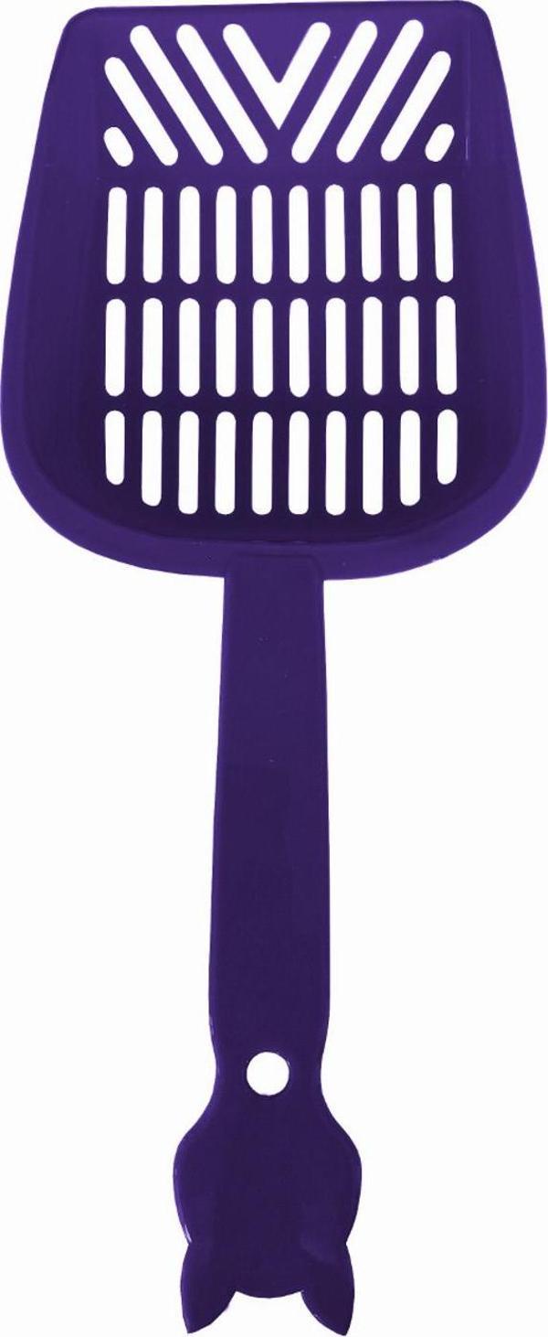 Markapet İnce Elekli Kedi Kumu Küreği Large 11-27 cm Mor - Image 1