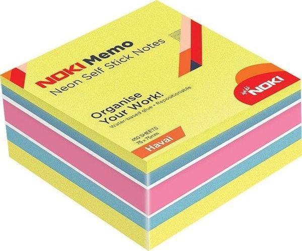 Noki Memo 75x75 Neon Havai Küp Blok 450 Sayfa - Image 1