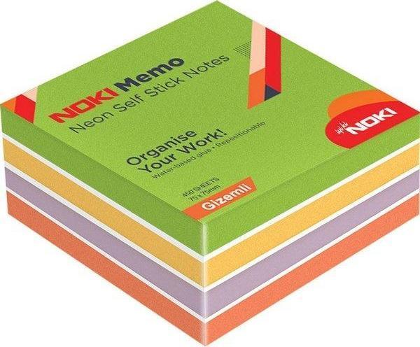 Noki Memo 75x75 Neon Gizemli Küp Blok 450 Sayfa - Image 1
