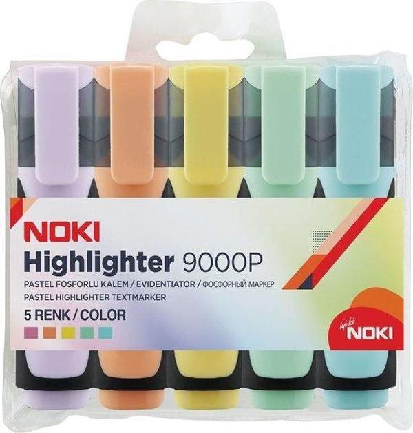 Noki Pastel Fosforlu Kalem 5'Li Pvc - Image 1