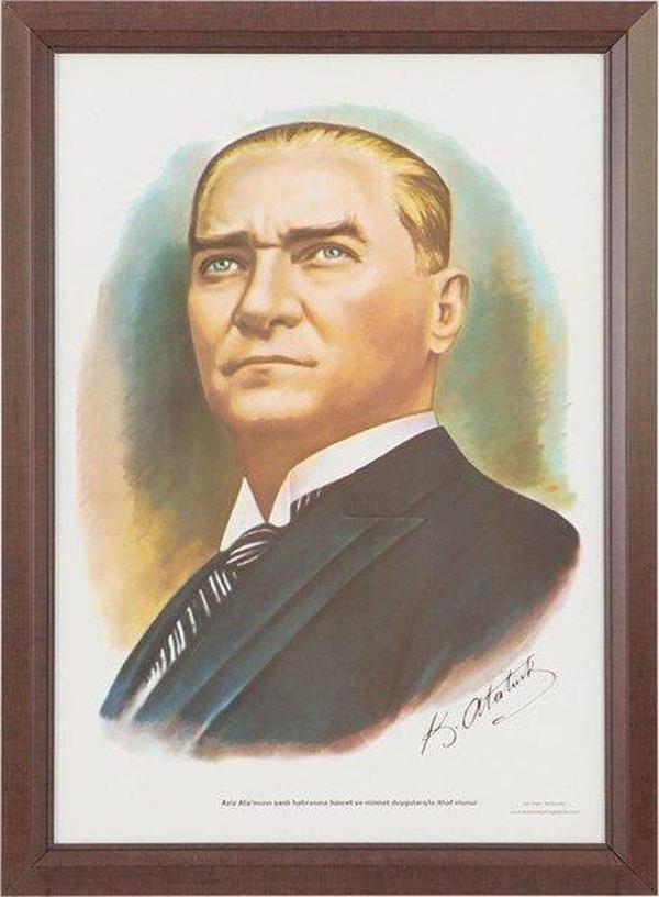 İNTERPANO 35x50 Lamine Çerçeve Demonte Atatürk Portresi - Image 1