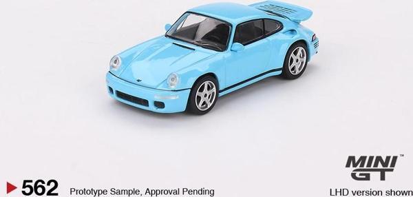 Mini GT 1/64 Ölçek Koleksiyonluk Model Araç MGT00562 Ruf CTR Anniversary / Bayrisch Himmelblau - Image 1