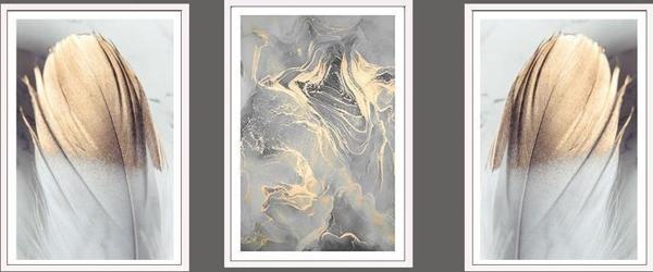 Magic Home DZ-CT657 Cam Baskı Çerçeveli 40x60 3 lü Set  Tablo - Image 1