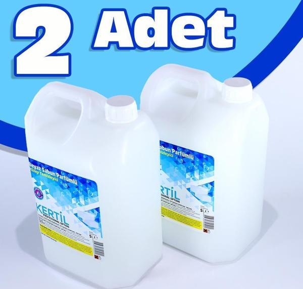 2 li Kertil Çam Beyaz Sabun Parfümlü Yüzey Temizleyici 5 L 2 Adet (2 x 5 L) - Image 1