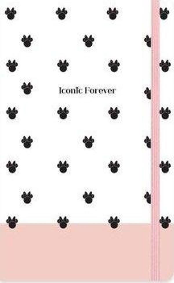 Minnie Mouse 13x21 80 Yaprak Çizgili Ciltli Lastikli Defter - Iconic - Image 1