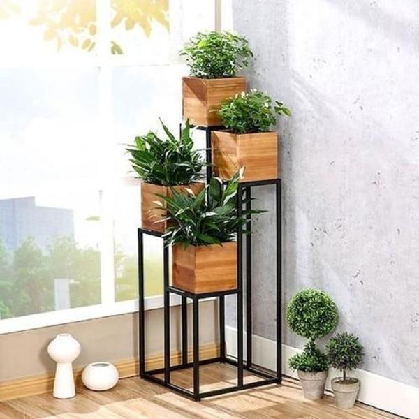 Dekoratif Metal Çiçeklik Ferforje Çiçeklik - Image 1