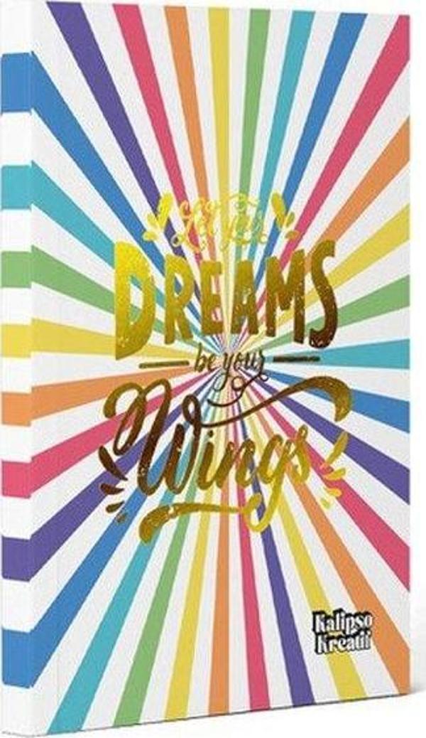 Kalipso 14x20 Dreams Çizgili 192 Sayfa Sert Kapak Butik Defter - Image 1