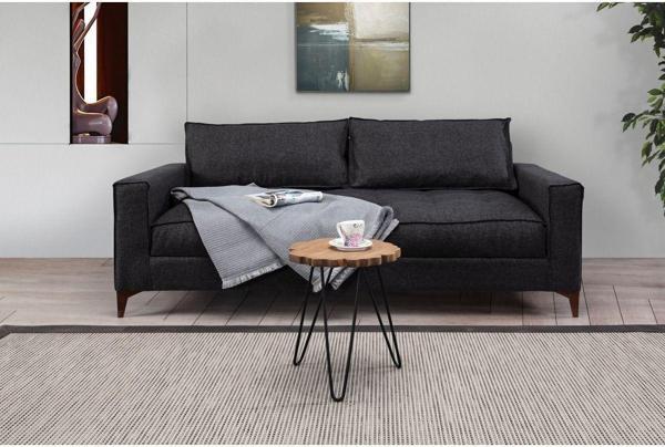 Perla Sofa Cosmo Üçlü Koltuk Keten Gri - Image 1