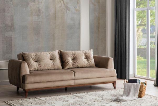 Perla Sofa Paris Yataklı Kanepe Vizon - Image 1