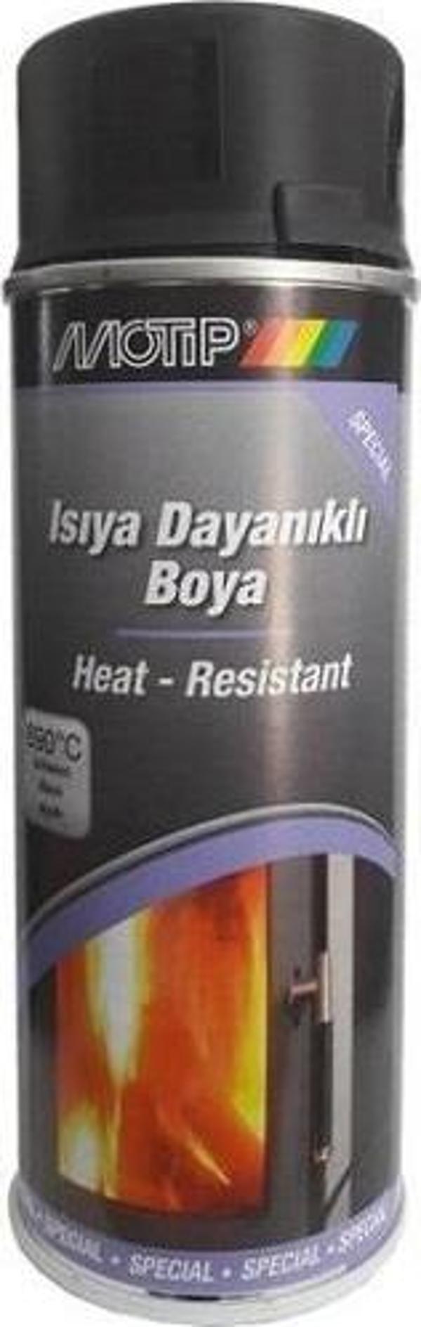 Motip Isıya Dayanıklı Sprey Boya MAT SİYAH 400 ml - Image 1