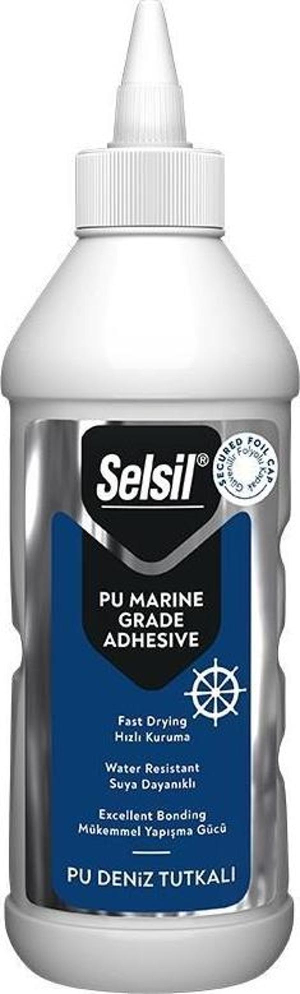 Selsil Suya Dayanıklı Poliüretan Deniz Tutkalı ŞEFFAF 500 gr. - Image 1