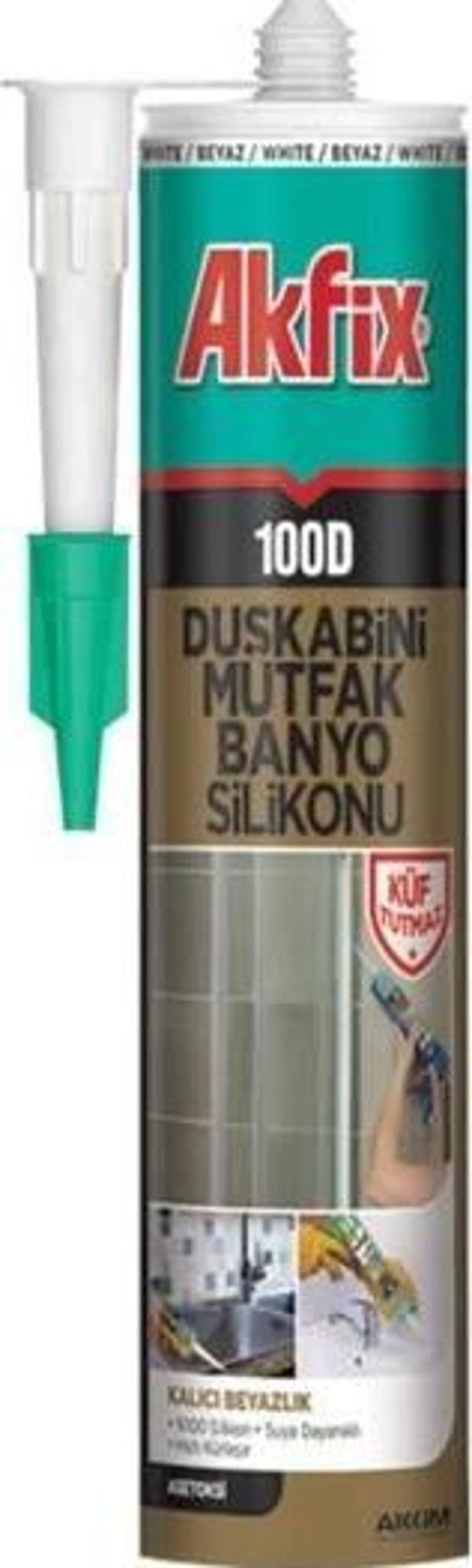 AKFİX DUŞAKABİN SİLİKONU BEYAZ 310 ML - Image 1