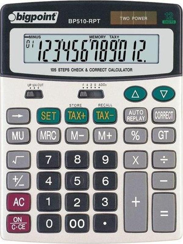 Bigpoint Hesap Makinesi 12 Hane (RPT) BP510-RPT - Image 1
