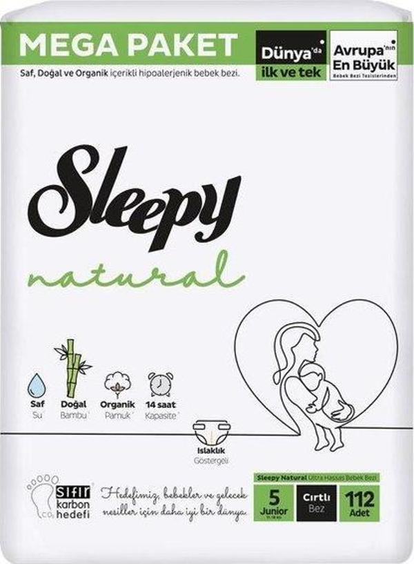 Sleepy Natural Bebek Bezi Mega Fırsat Junior 112 Adet - Image 1
