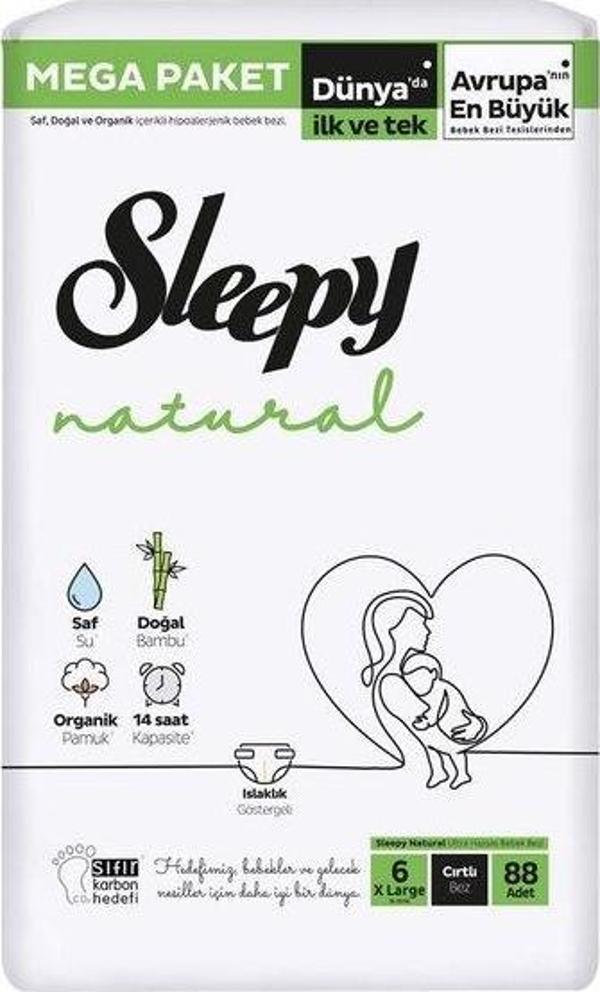 Sleepy Natural Bebek Bezi Mega Fırsat Xl 88 Adet - Image 1