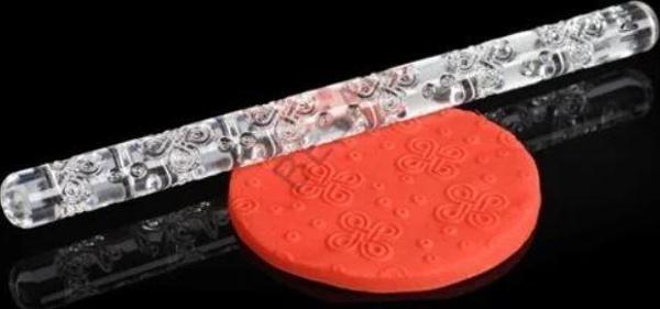AKRİLİK DESENLİ MERDANE 16CM UZUNLUK - 12MM ÇAP - Image 1